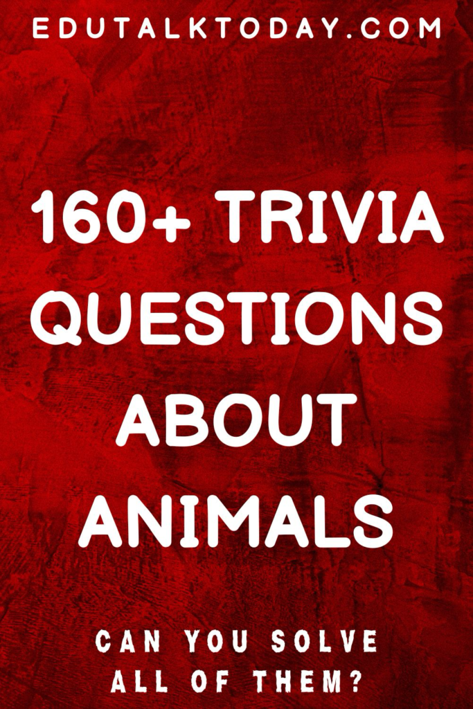 160 trivia questions about animals