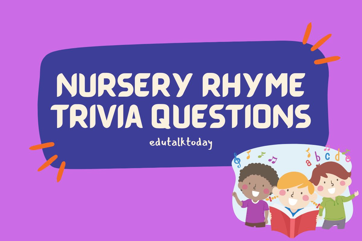 Featured image with text - Nursery Rhyme Trivia Questions