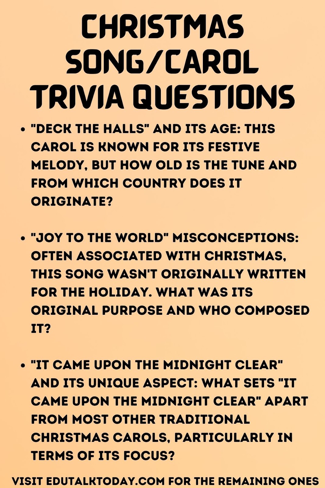 Christmas Carol Trivia 