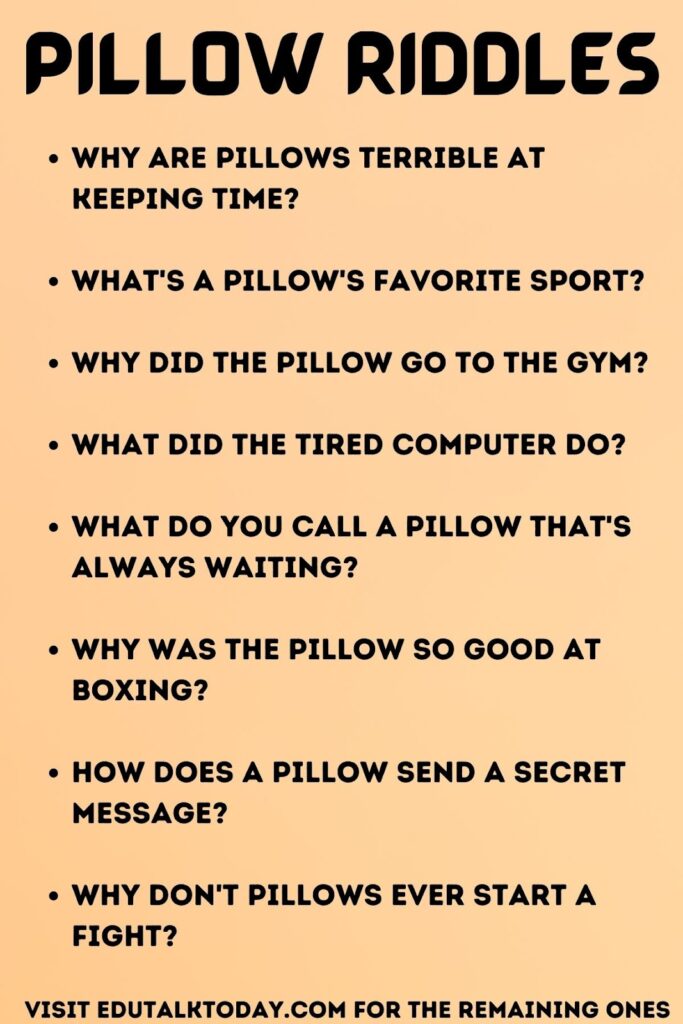 pillow riddles
