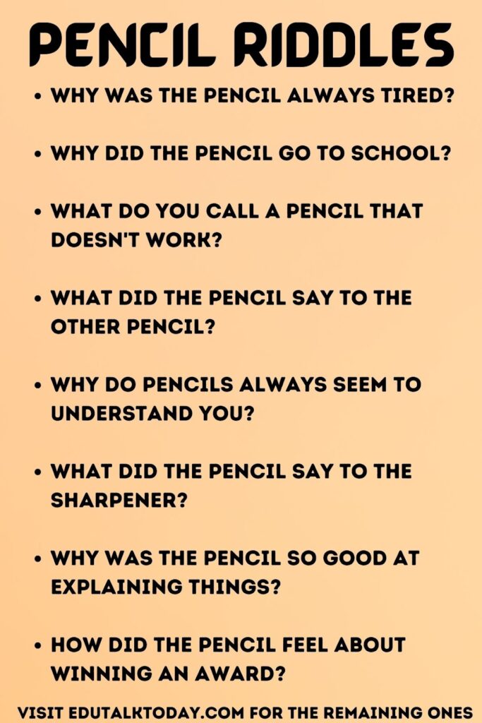 pencil riddles