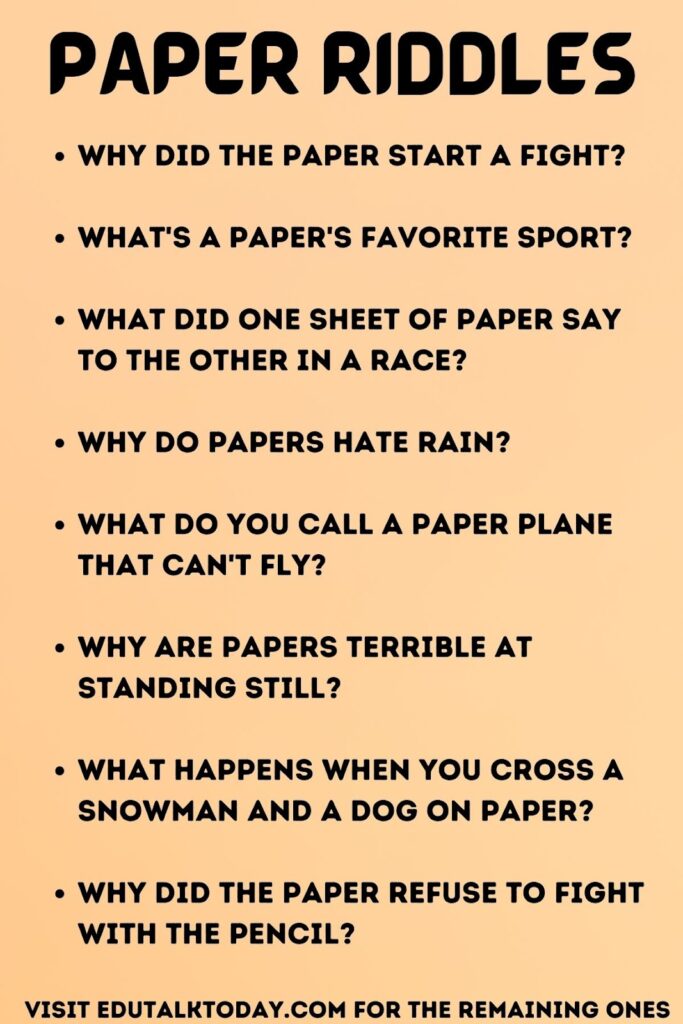 paper riddles