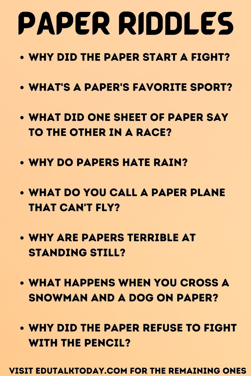40 Paper Riddles EduTalkToday