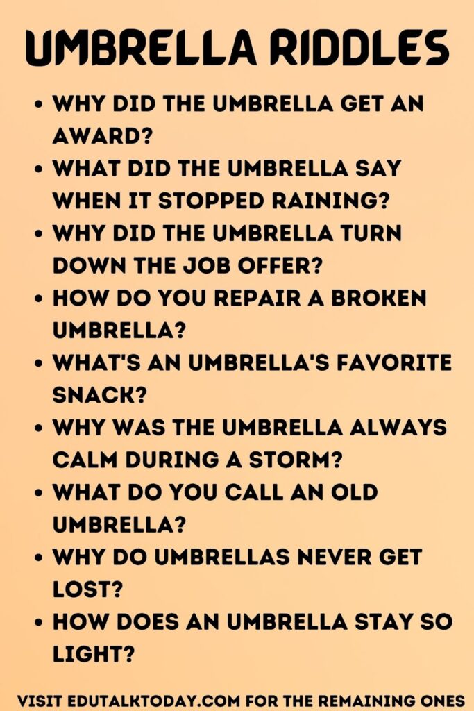 umbrella riddles