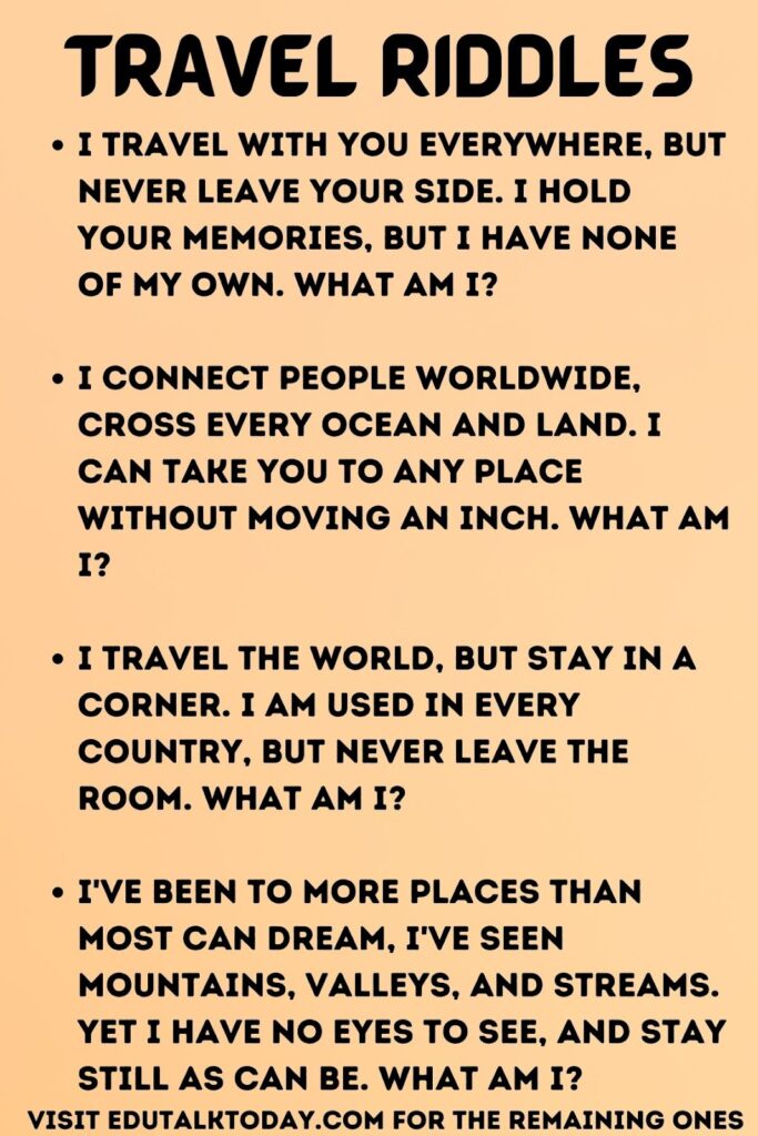 travel riddles