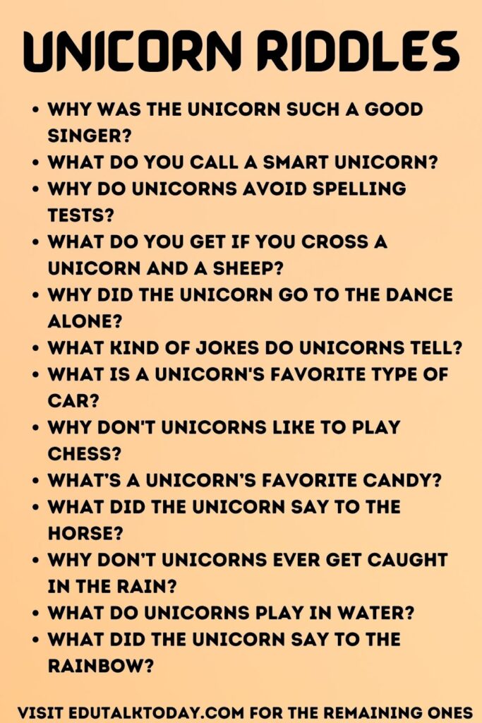 unicorn riddles
