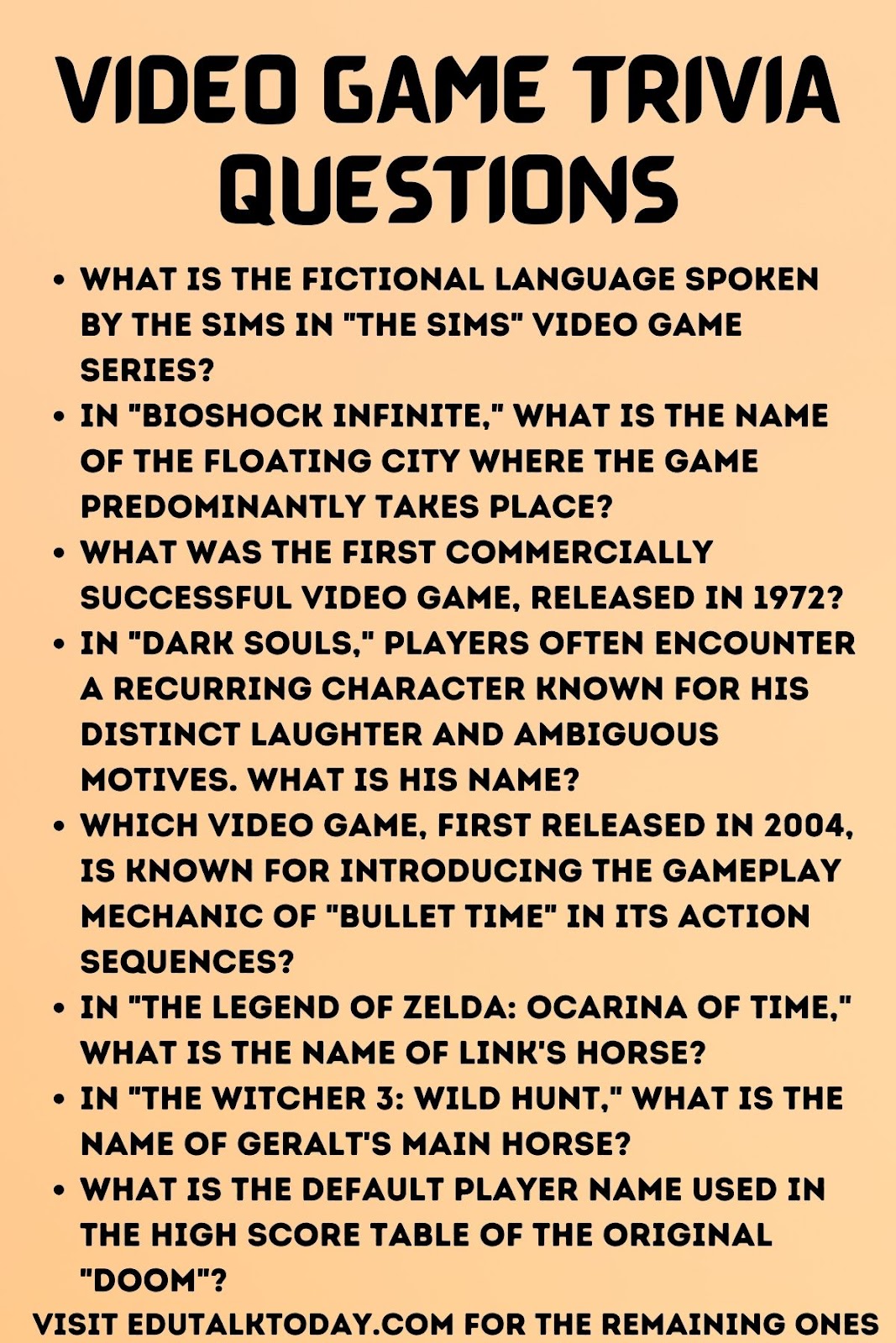 29 Video Game Trivia Questions - EduTalkToday