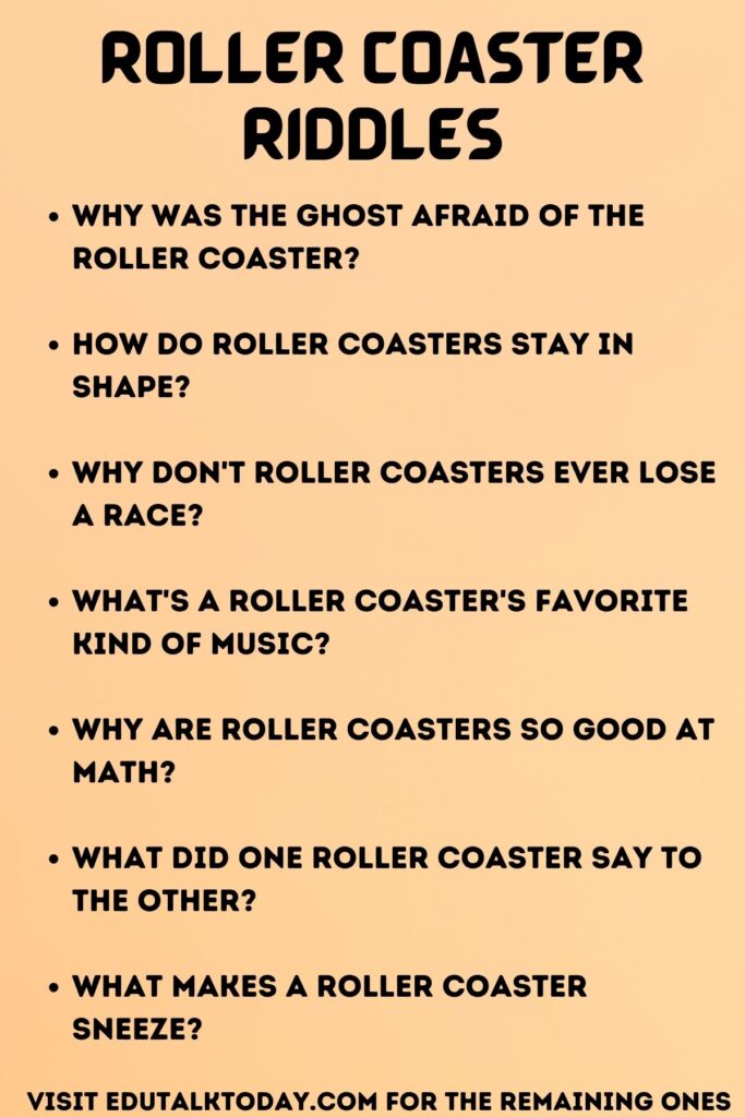 roller coaster riddles