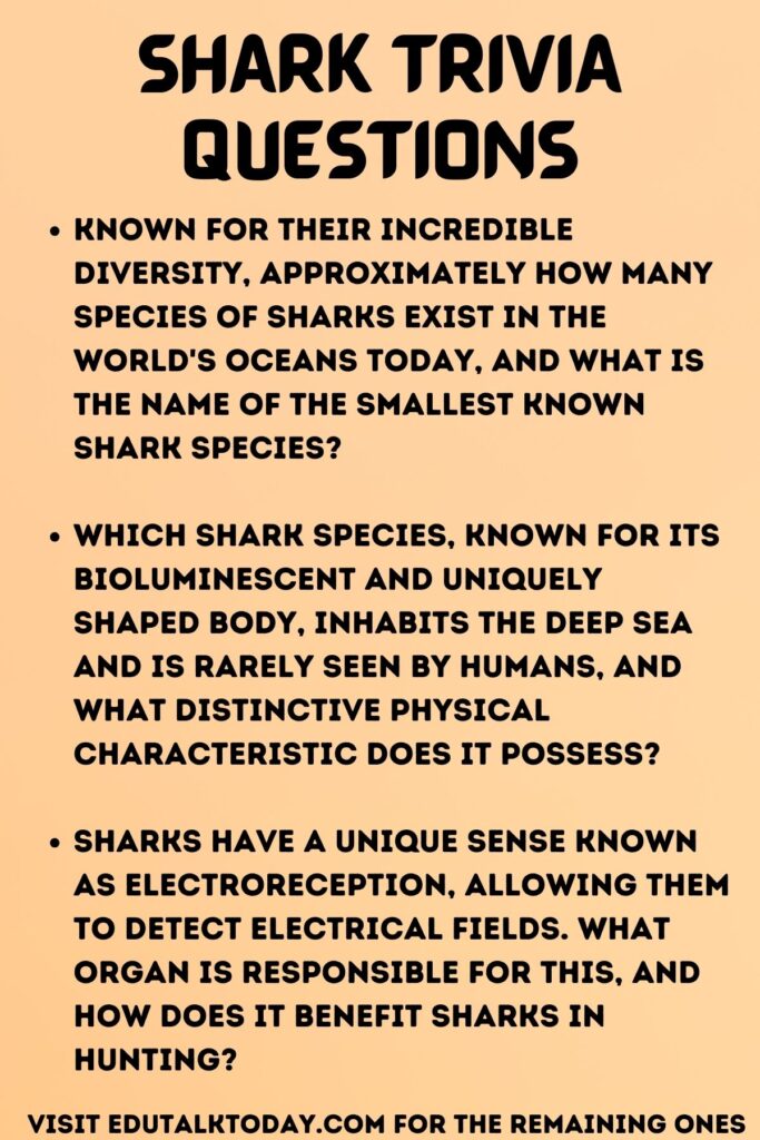 Shark Trivia Questions