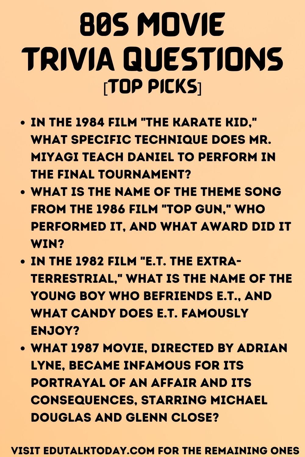 80s Movie Trivia Questions