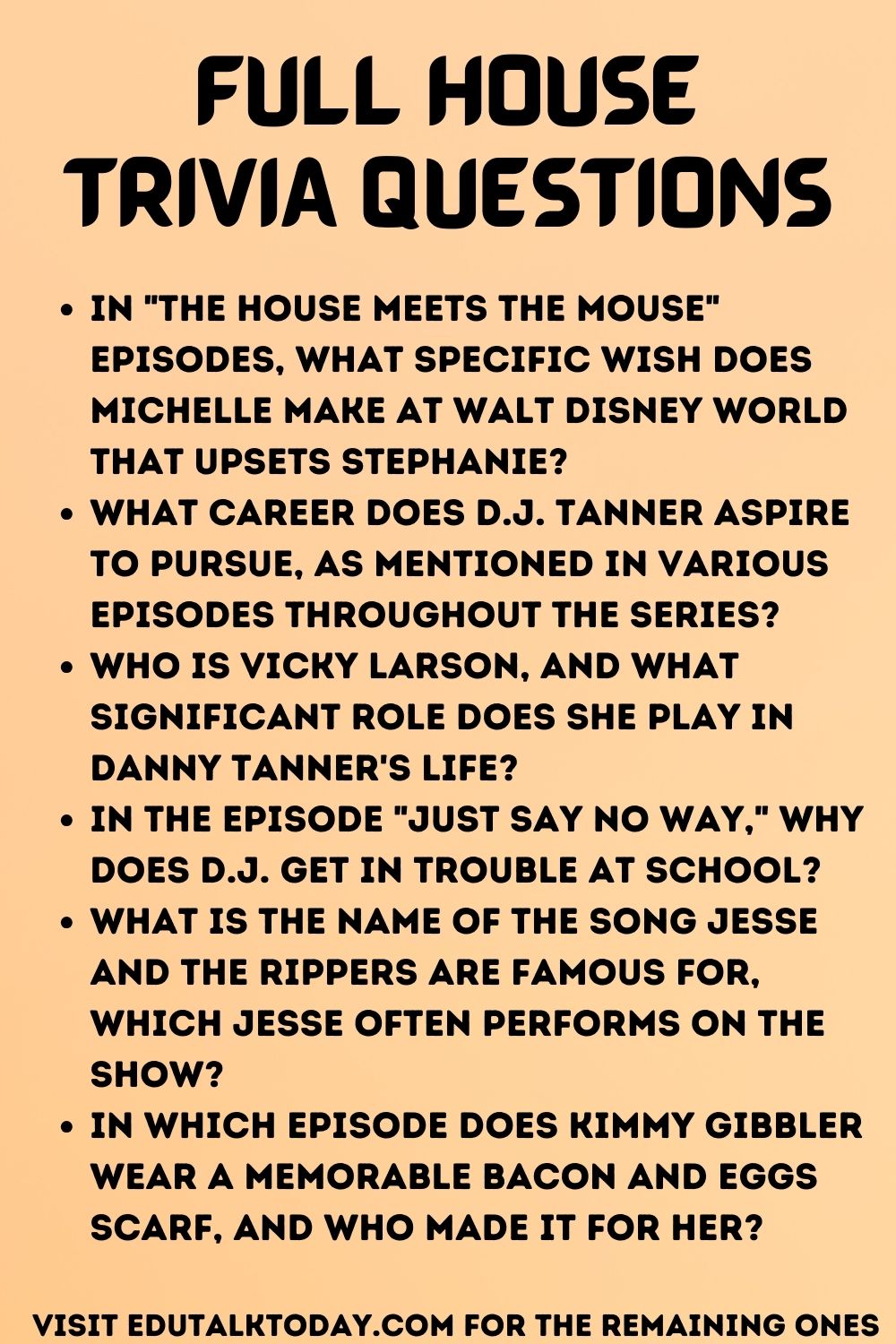 Full House Trivia Questions