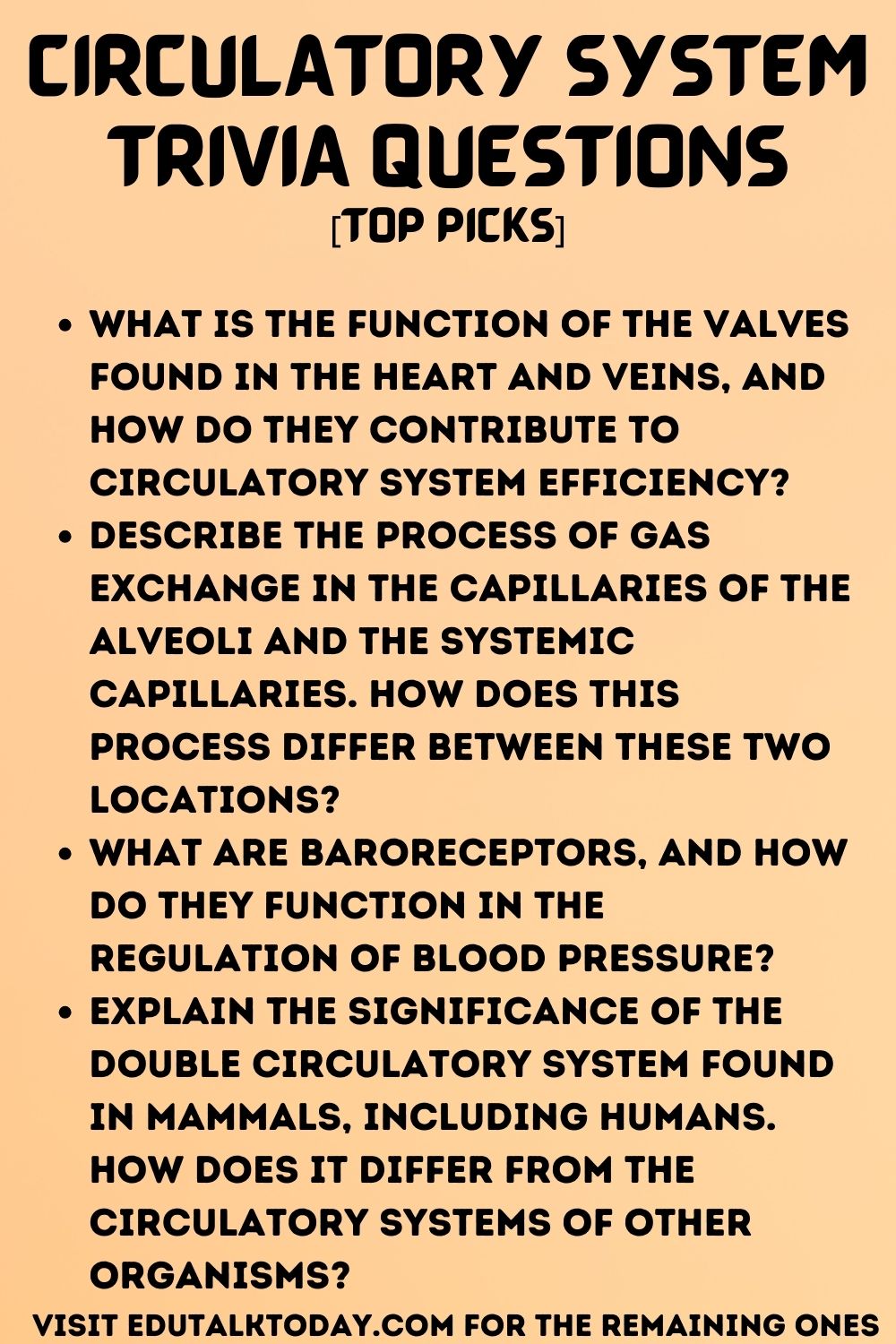 Circulatory System Trivia Questions