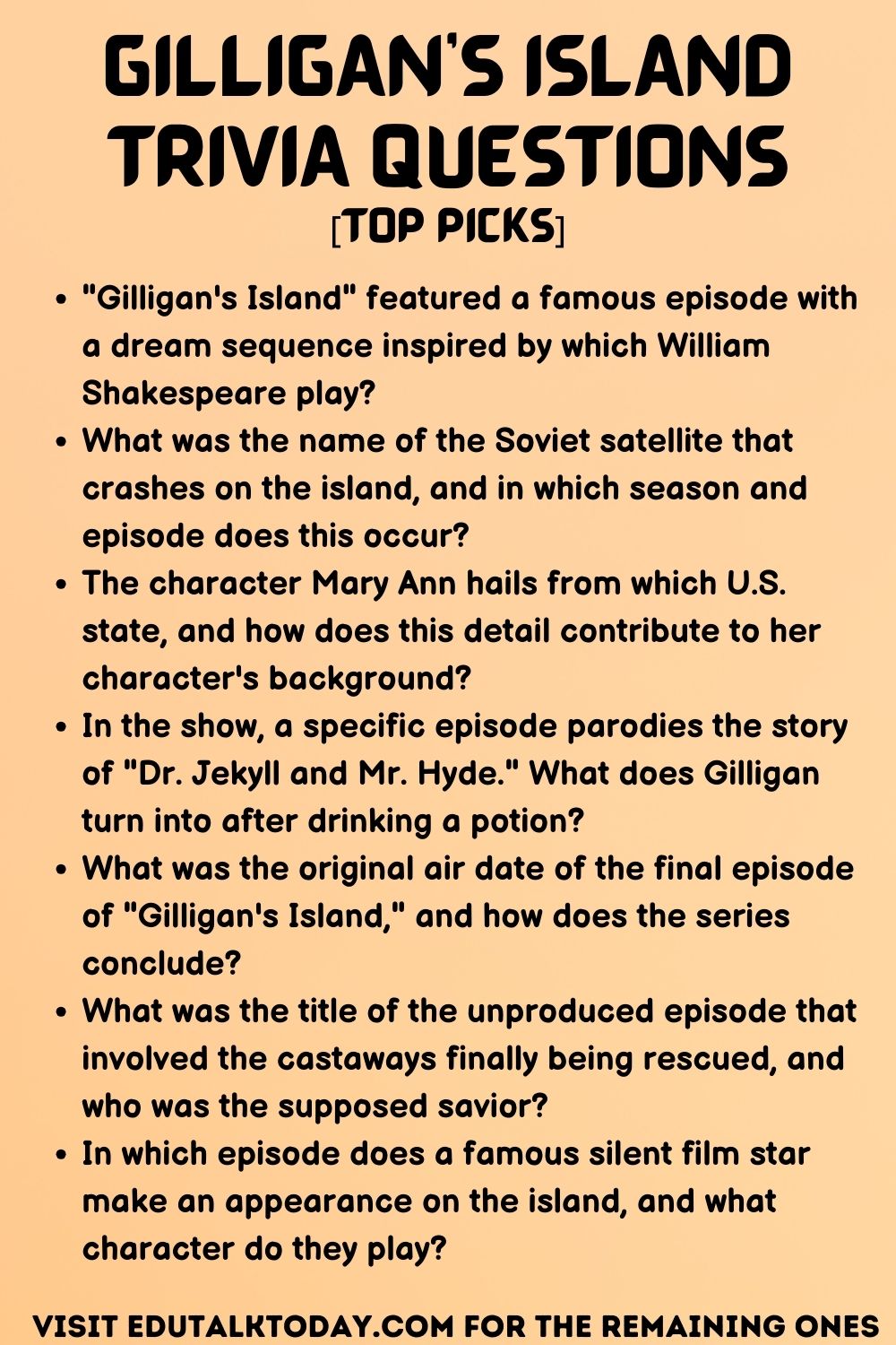 Gilligan’s Island Trivia Questions
