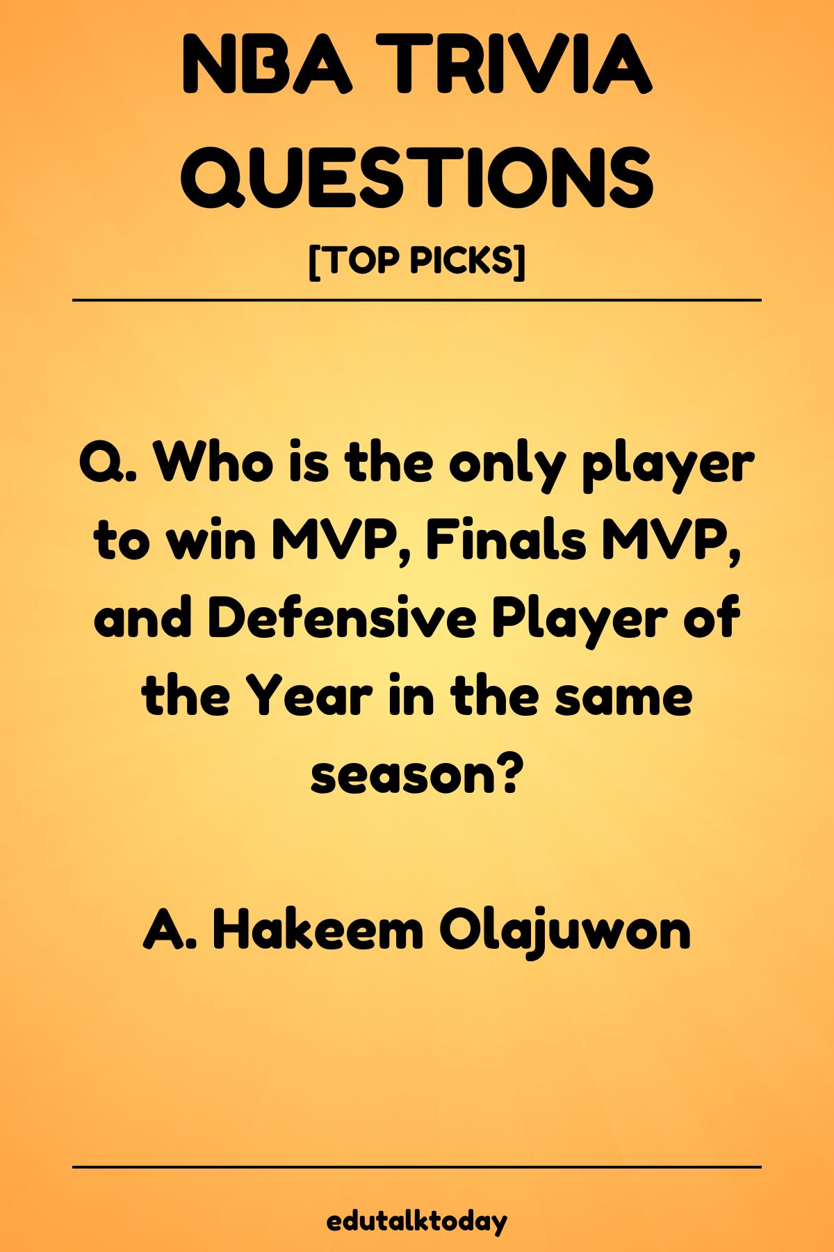 48 NBA Trivia Questions - EduTalkToday