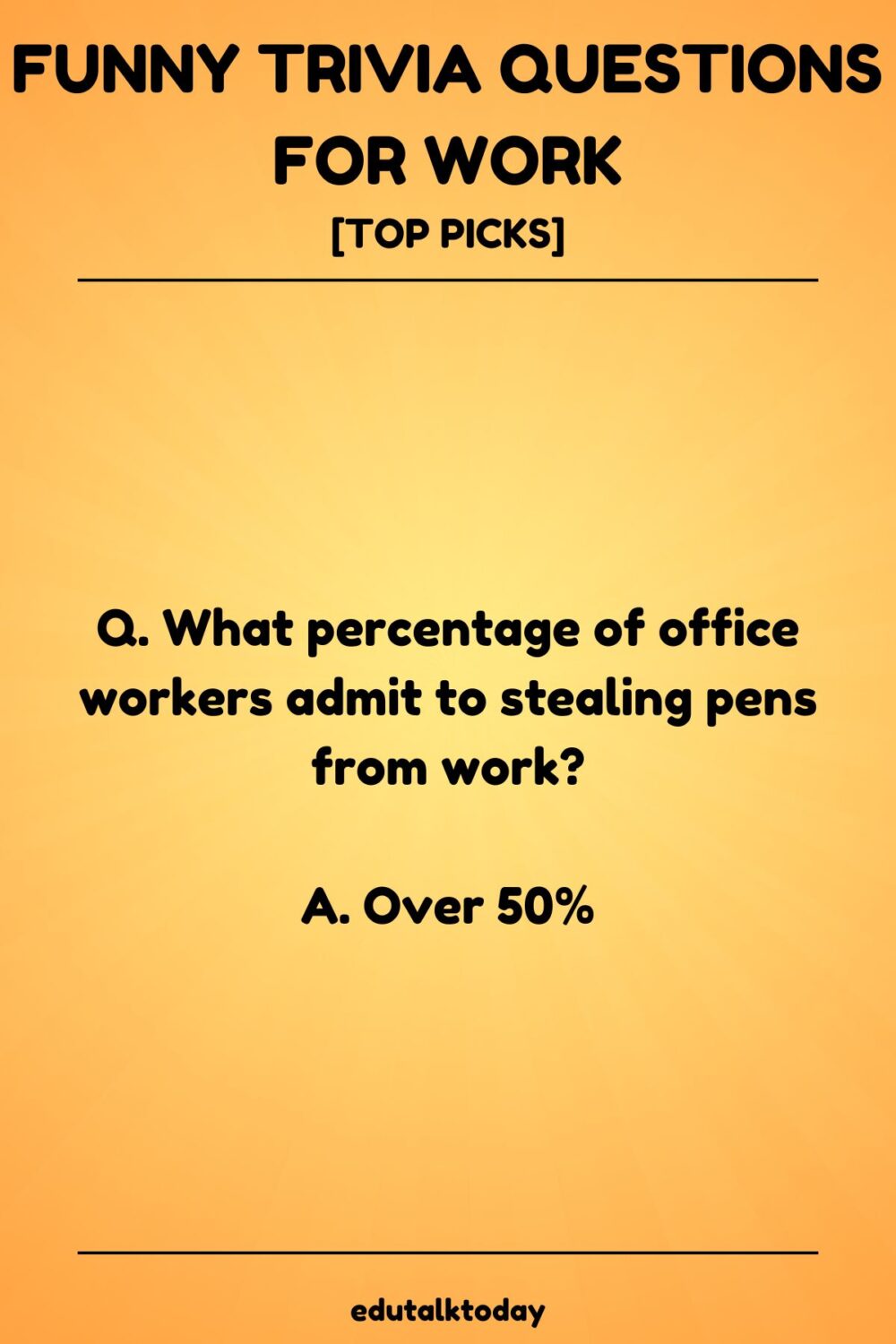 Funny Trivia Questions For Work