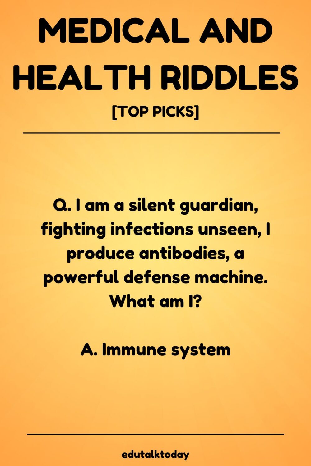 Medical and Health Riddles