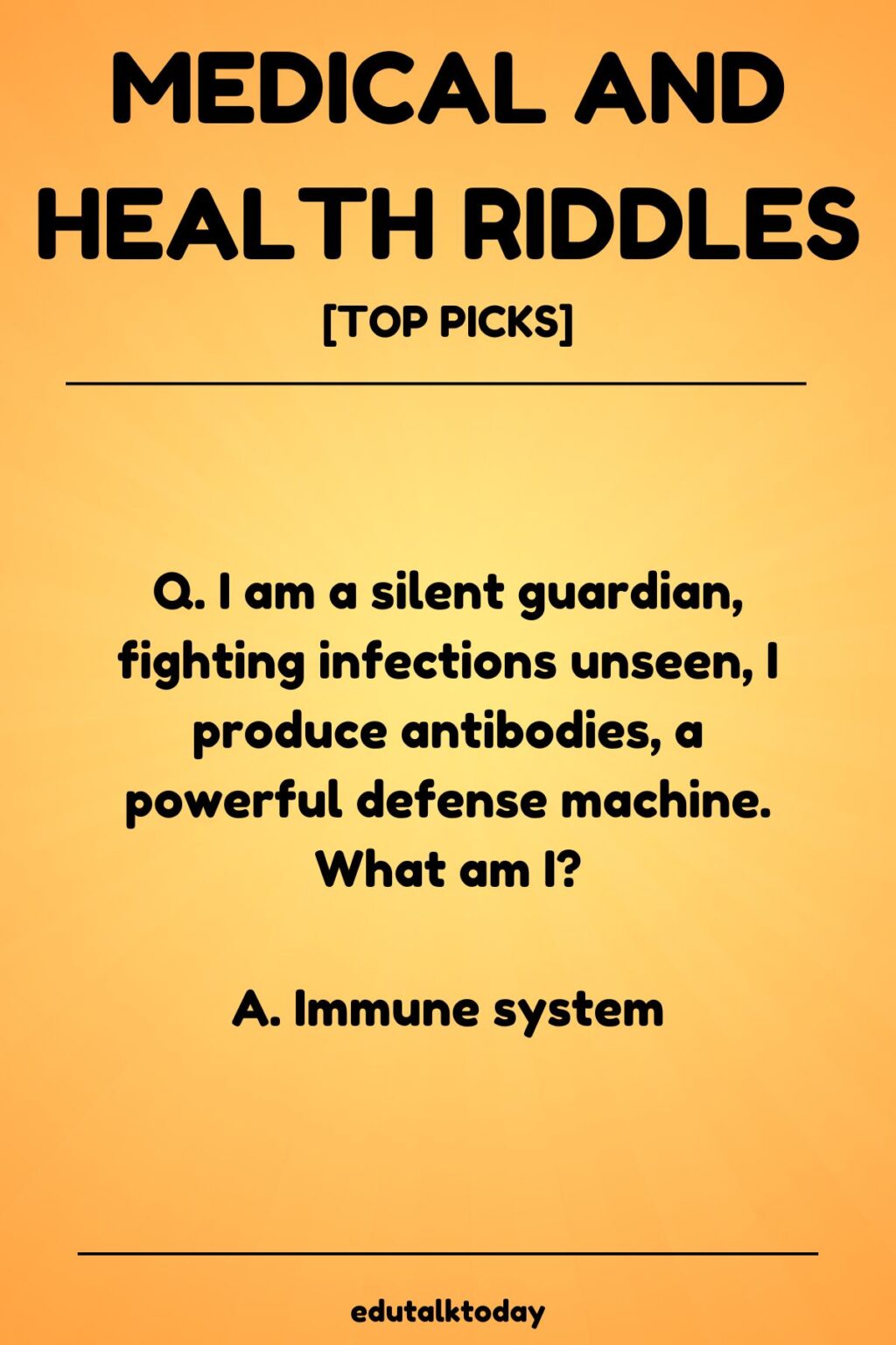 36 Medical Riddles - EduTalkToday