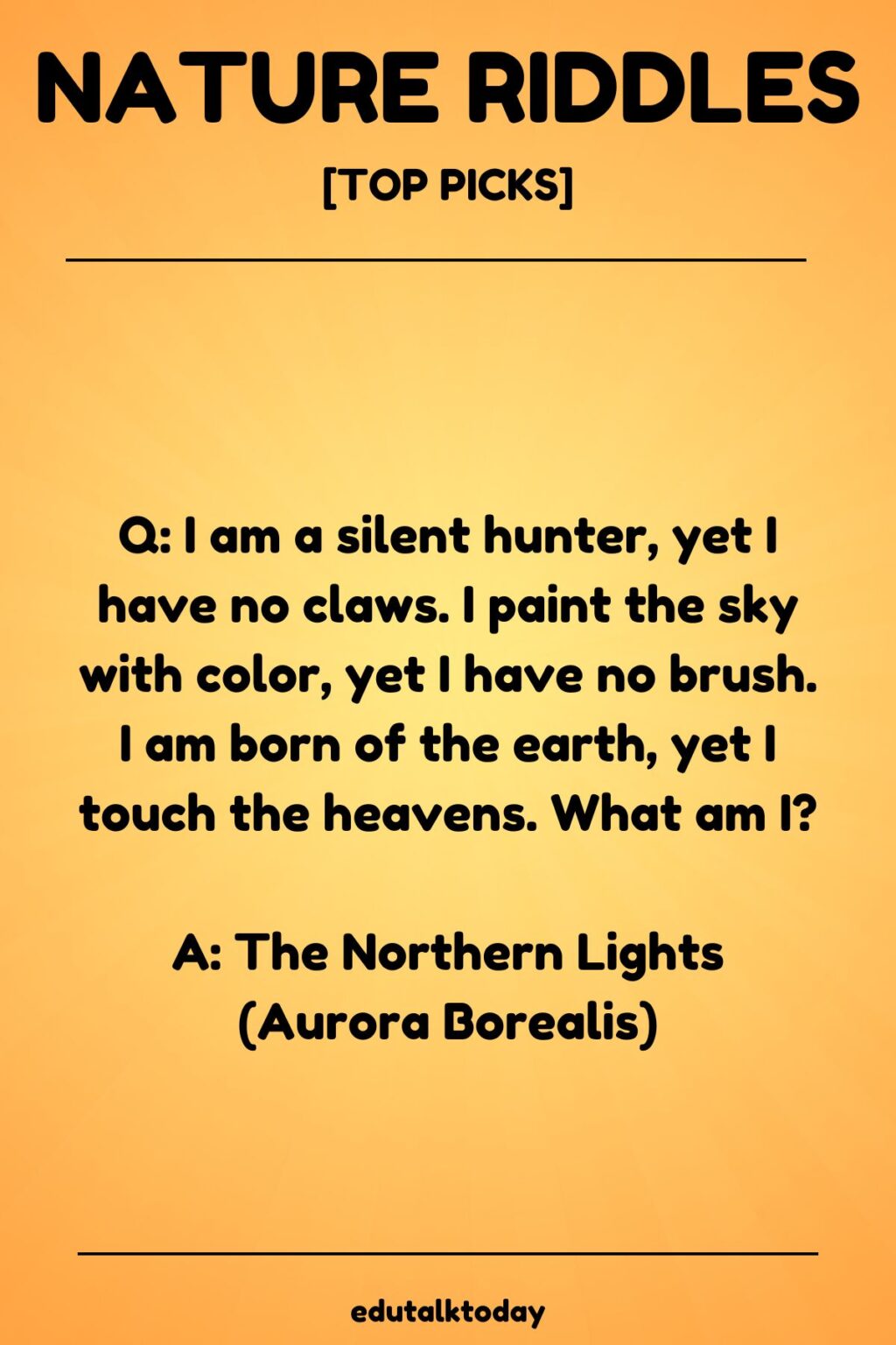 Nature Riddles Hard 31 Nature Riddles - EduTalkToday