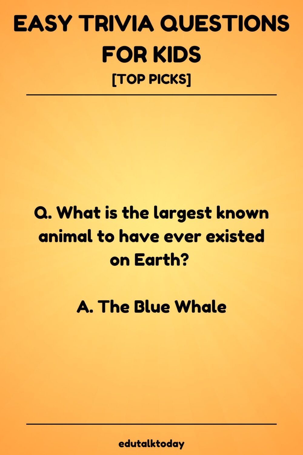 Easy Trivia Questions For Kids