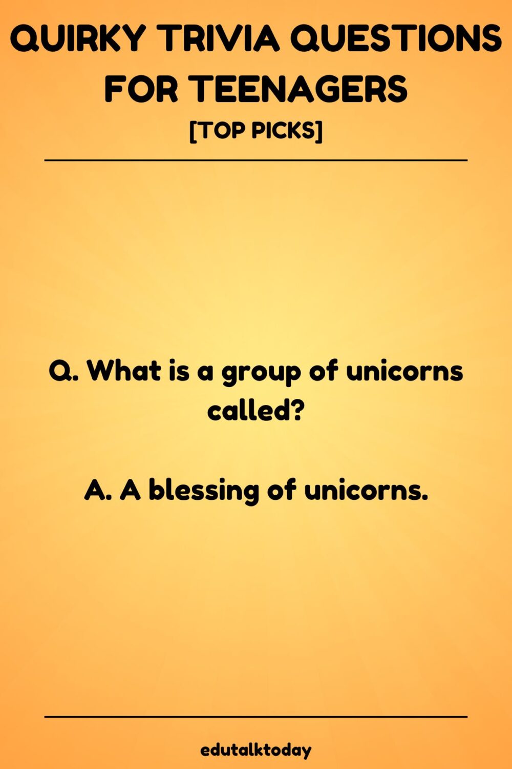 Quirky Trivia Questions For Teenagers
