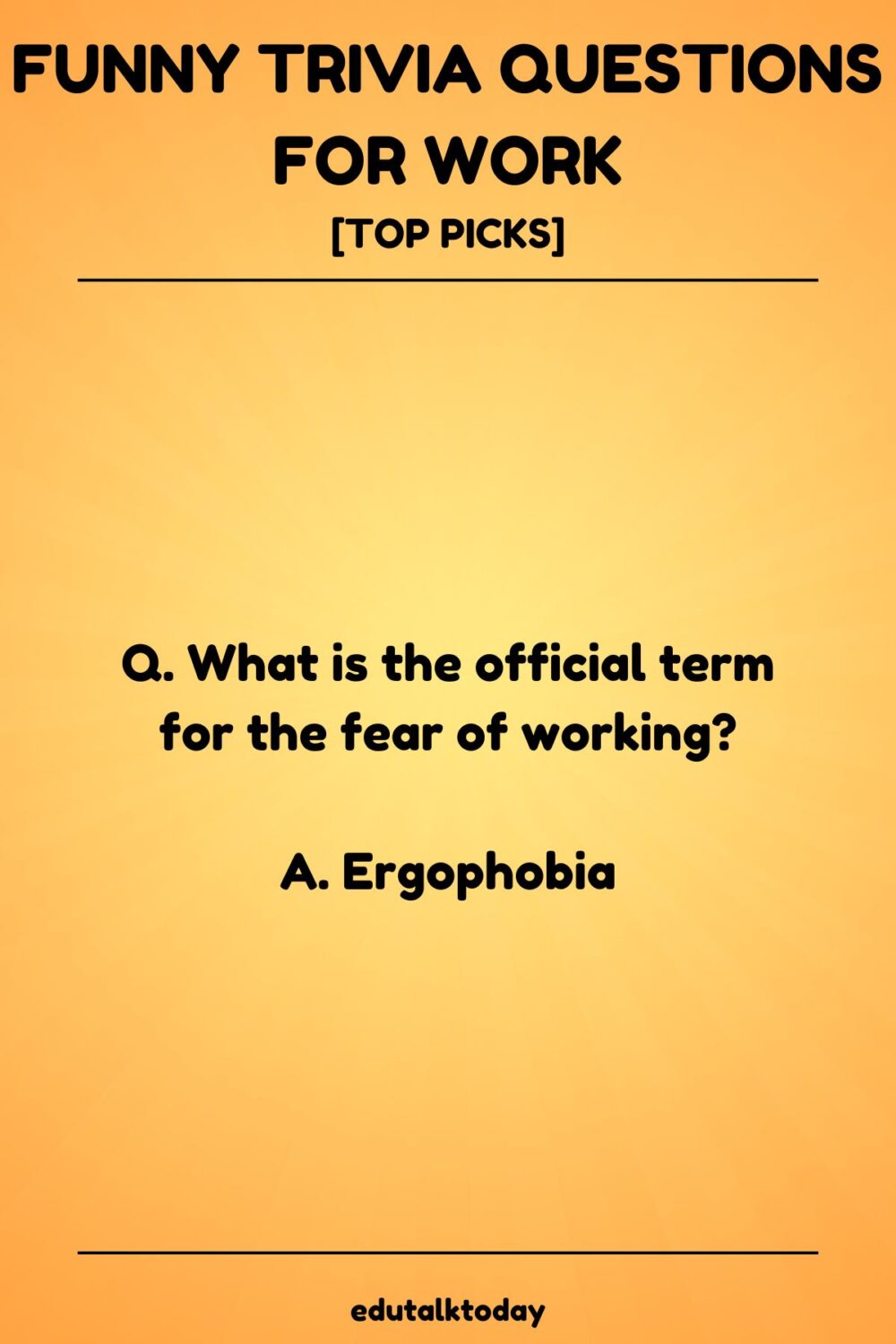 Funny Trivia Questions For Work