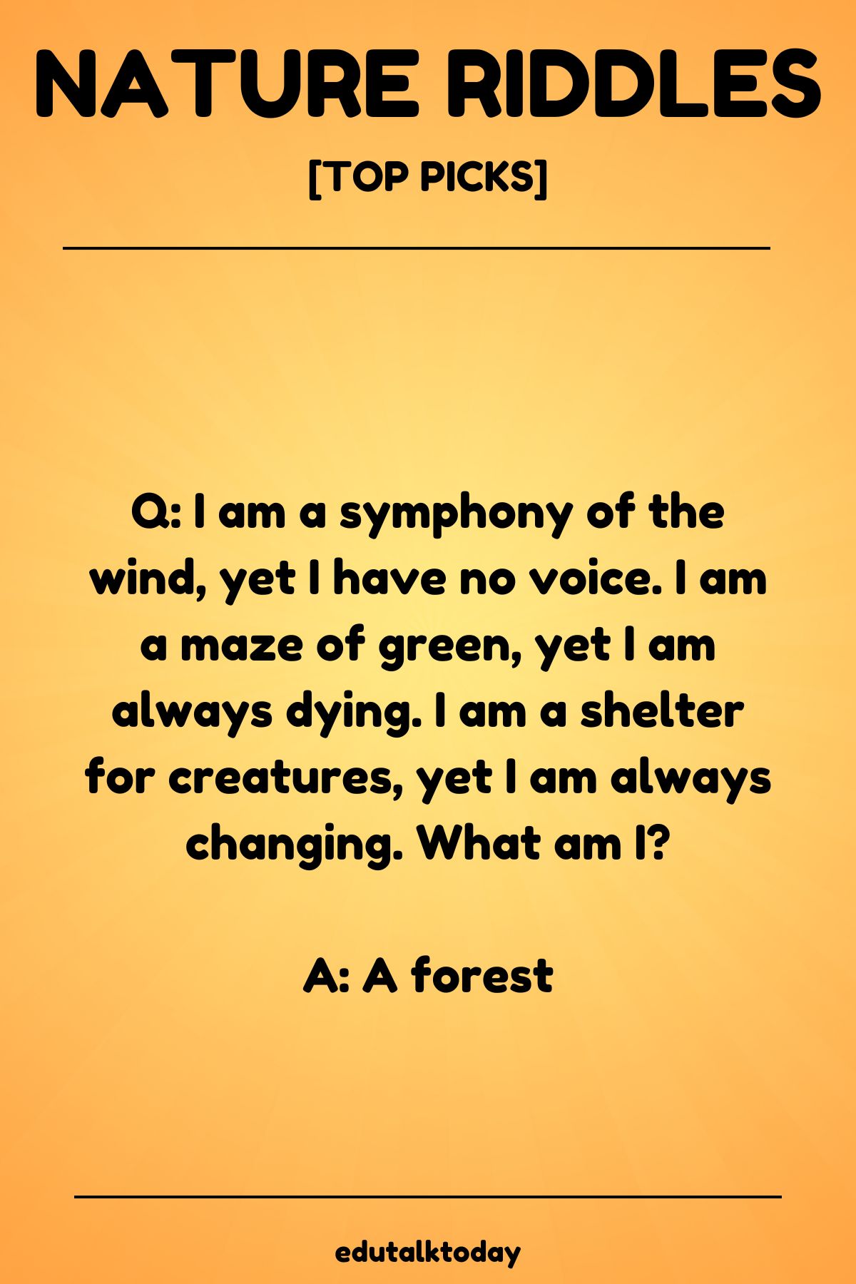 31 Nature Riddles - EduTalkToday