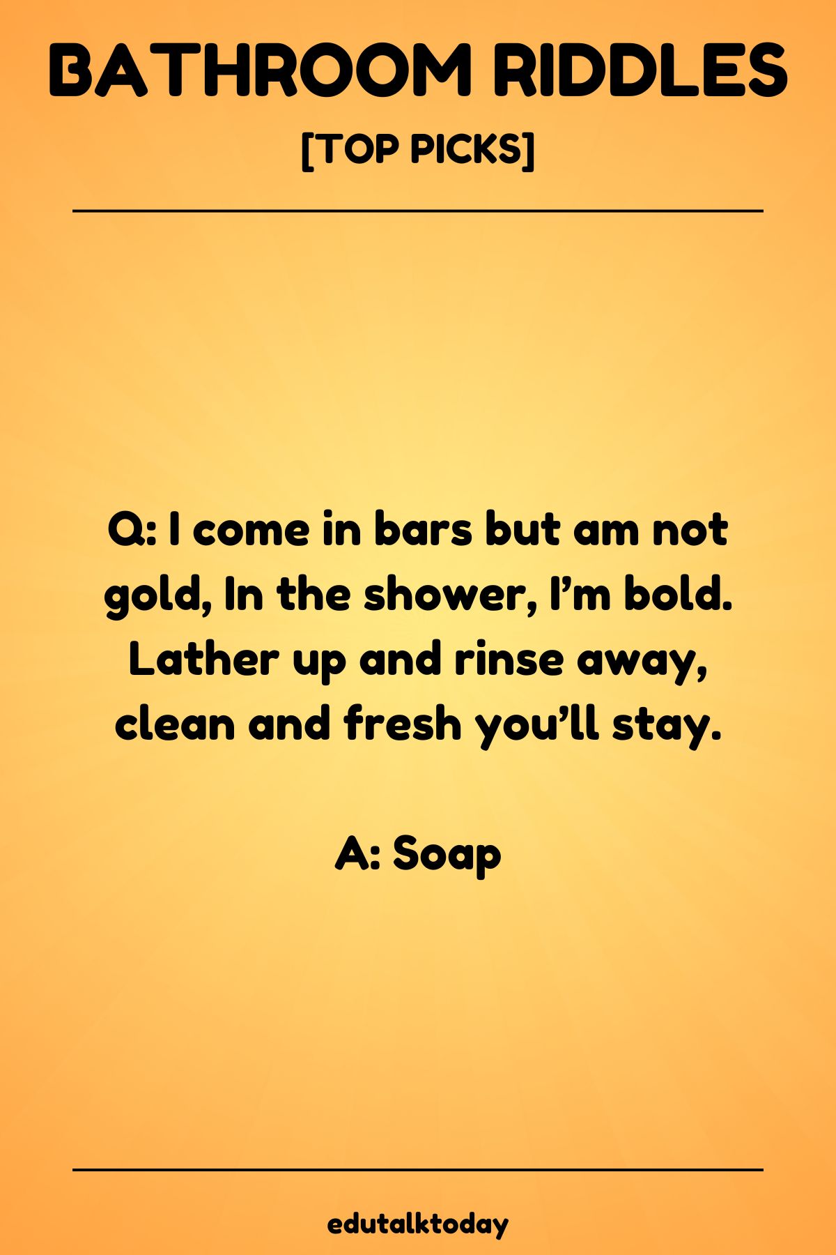 52 Bathroom Riddles with Answers EduTalkToday