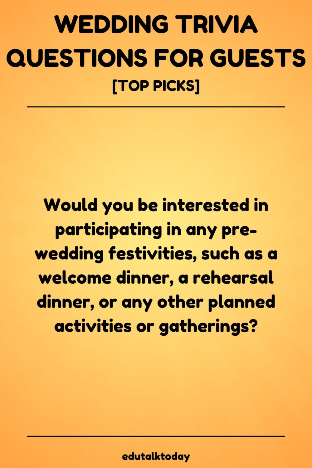 Wedding Trivia Questions For Guests