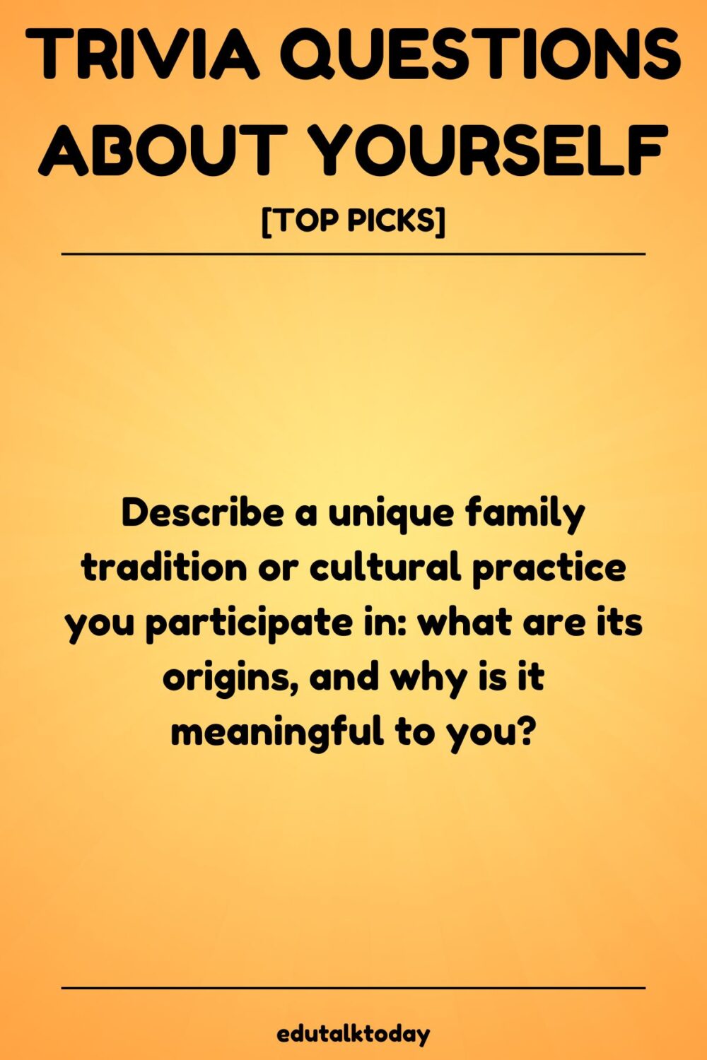75 Trivia Questions about Yourself