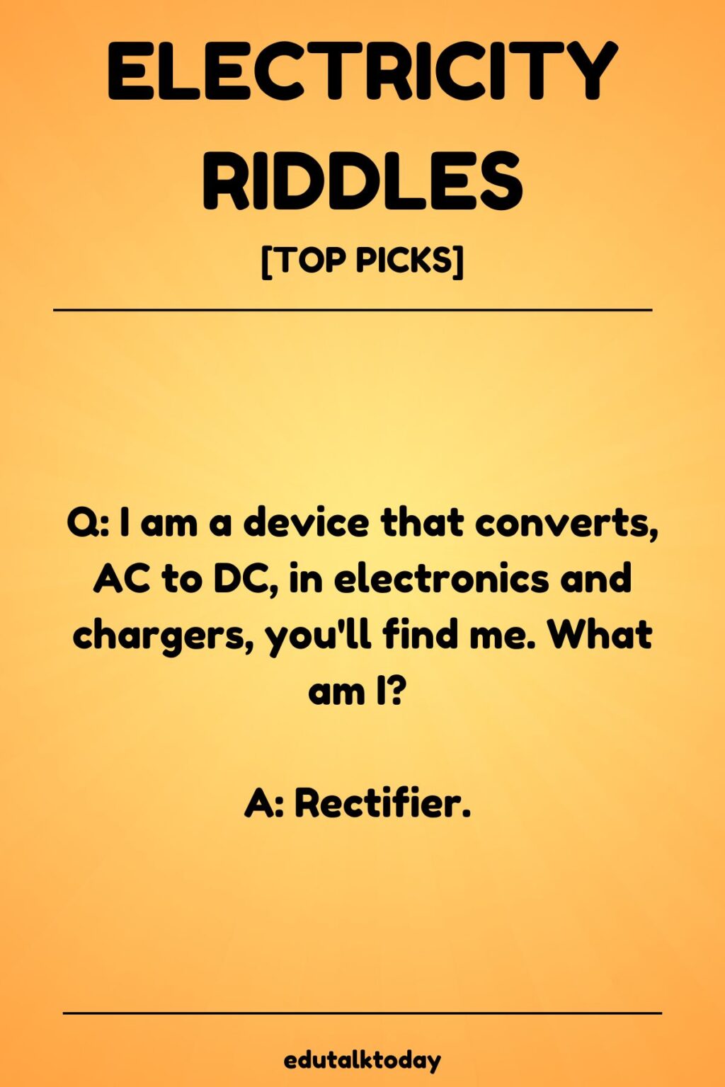 36 Riddles about Electricity - EduTalkToday