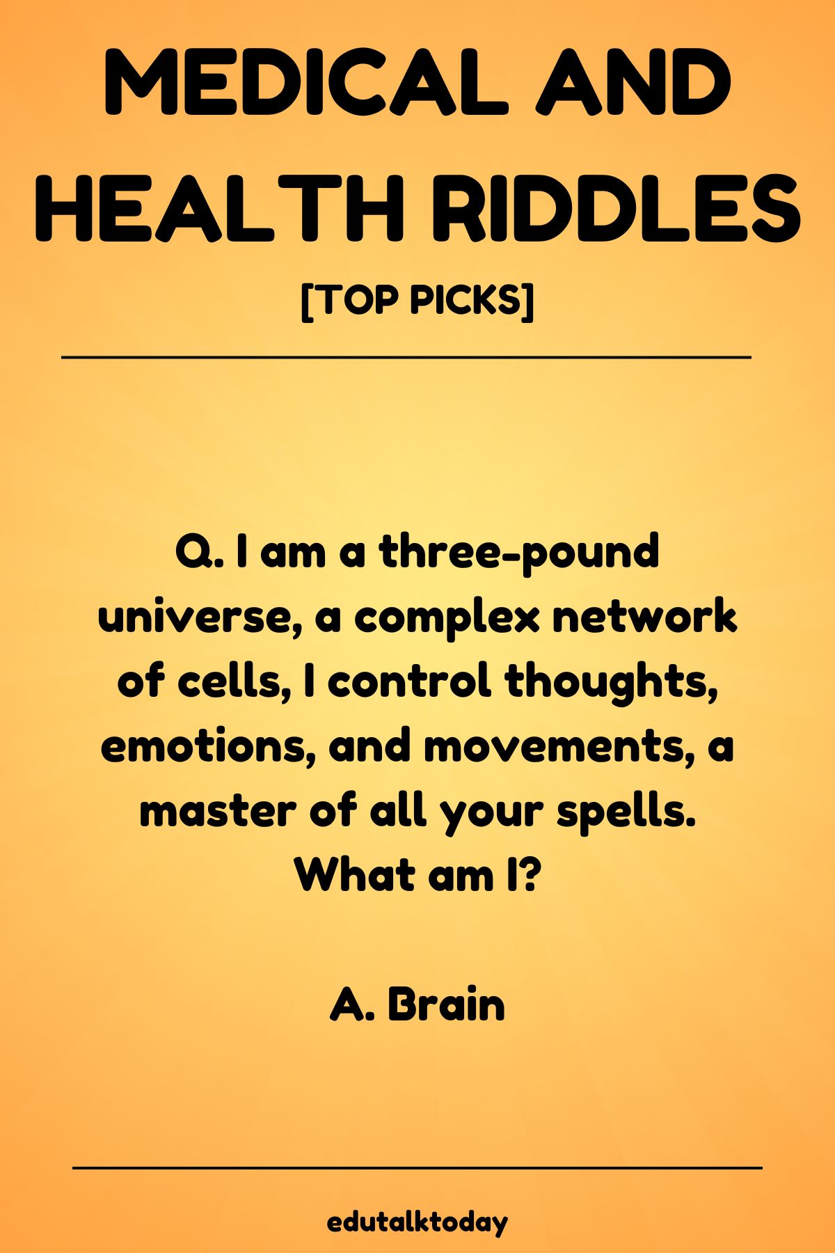36 Medical Riddles - EduTalkToday
