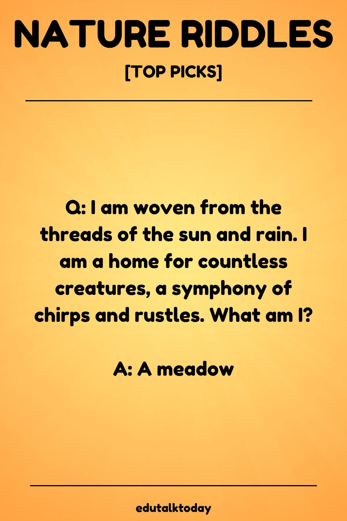 31 Nature Riddles - EduTalkToday