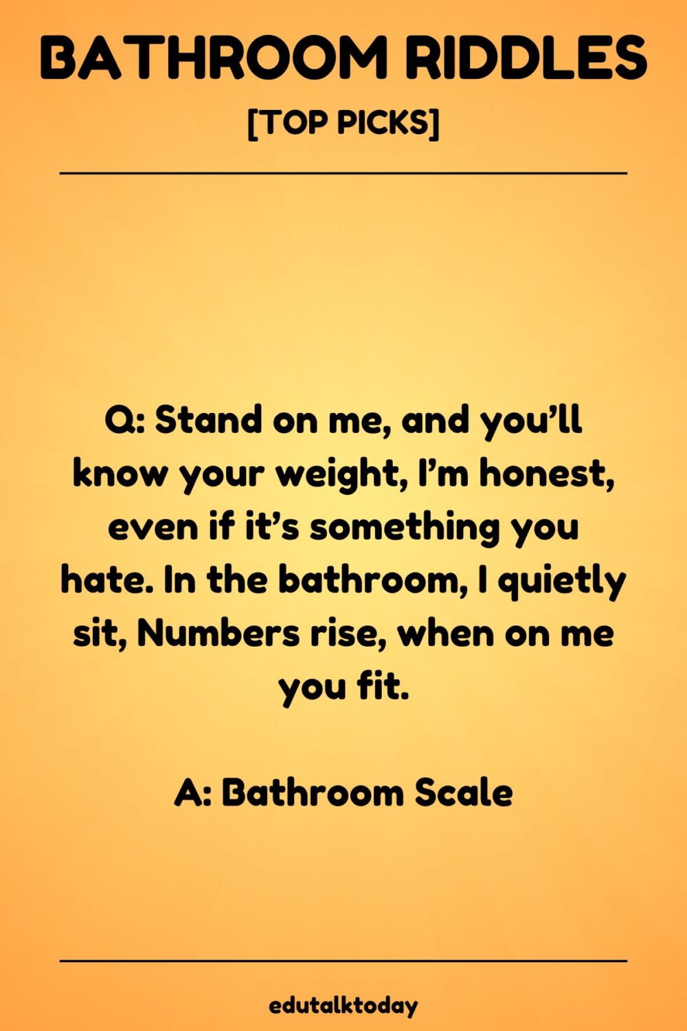 52 Bathroom Riddles with Answers
