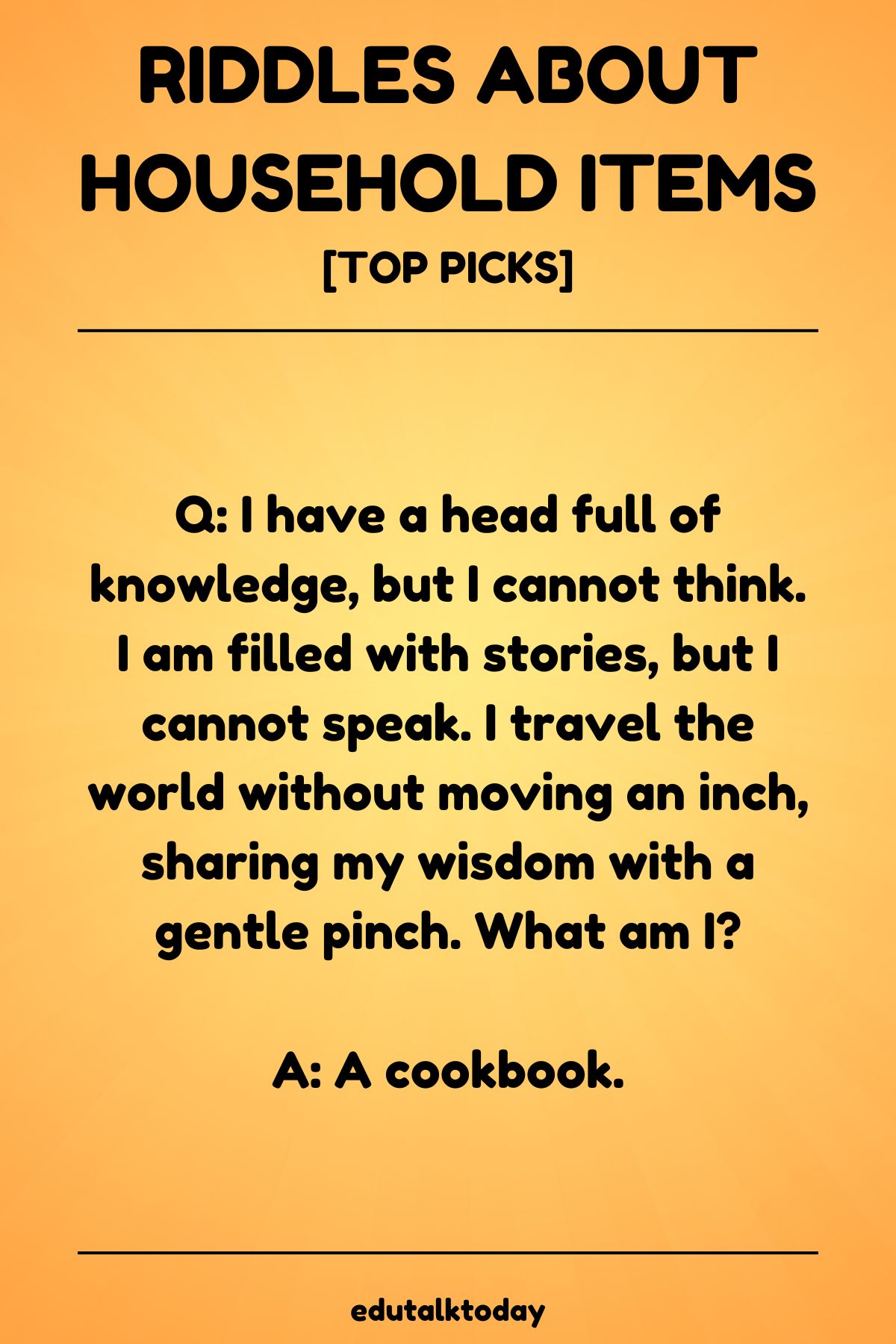 35 Riddles About Household Items and Objects EduTalkToday