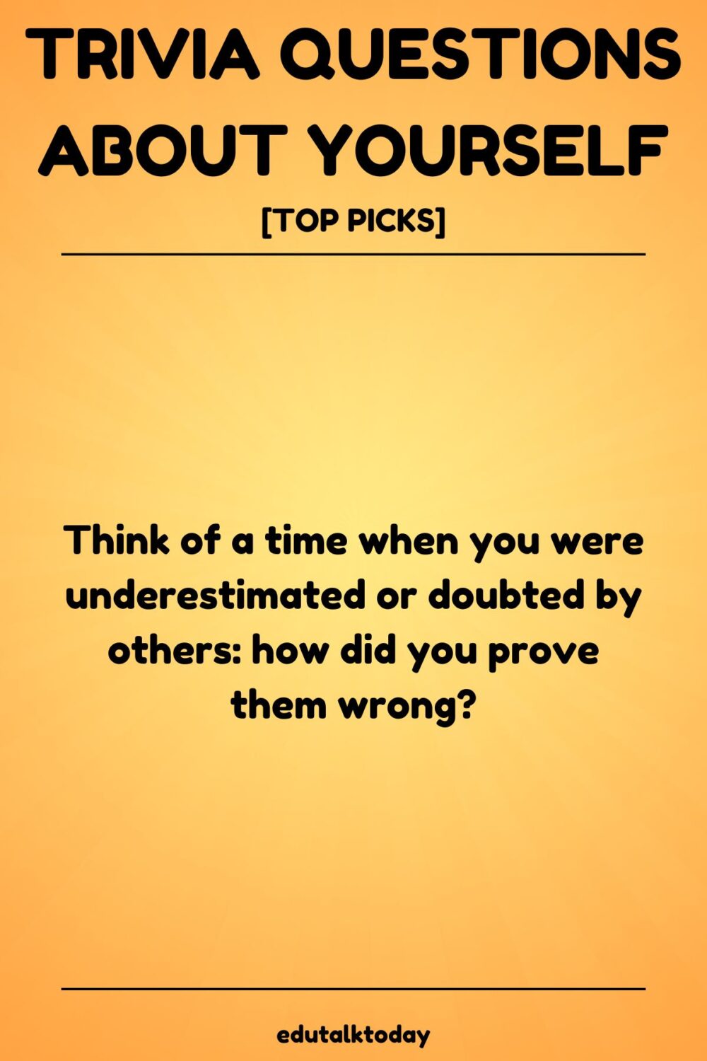 75 Trivia Questions about Yourself