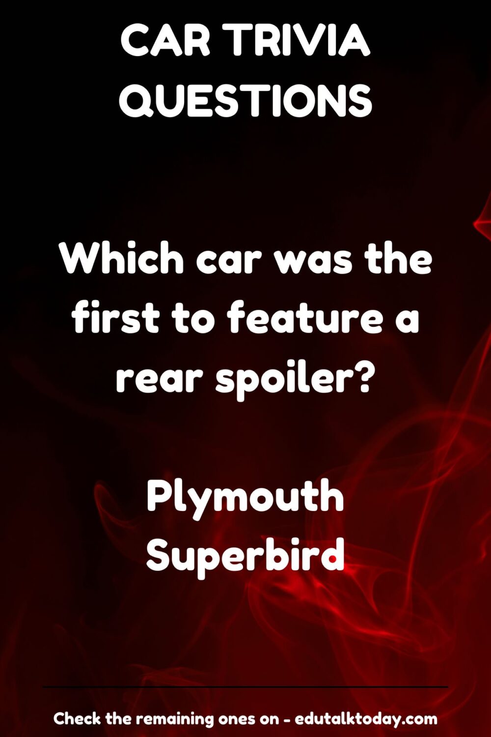 75 Car Trivia Questions