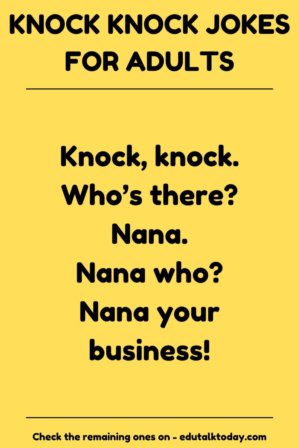 Knock Knock Jokes For Adults