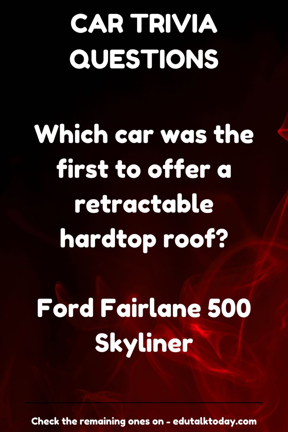 75 Car Trivia Questions