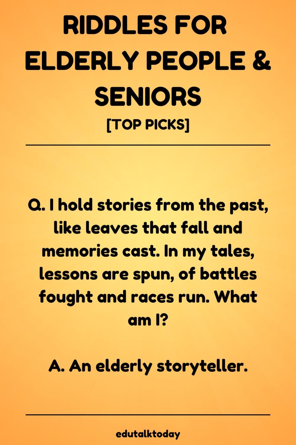 90 Riddles for Elderly People and Seniors