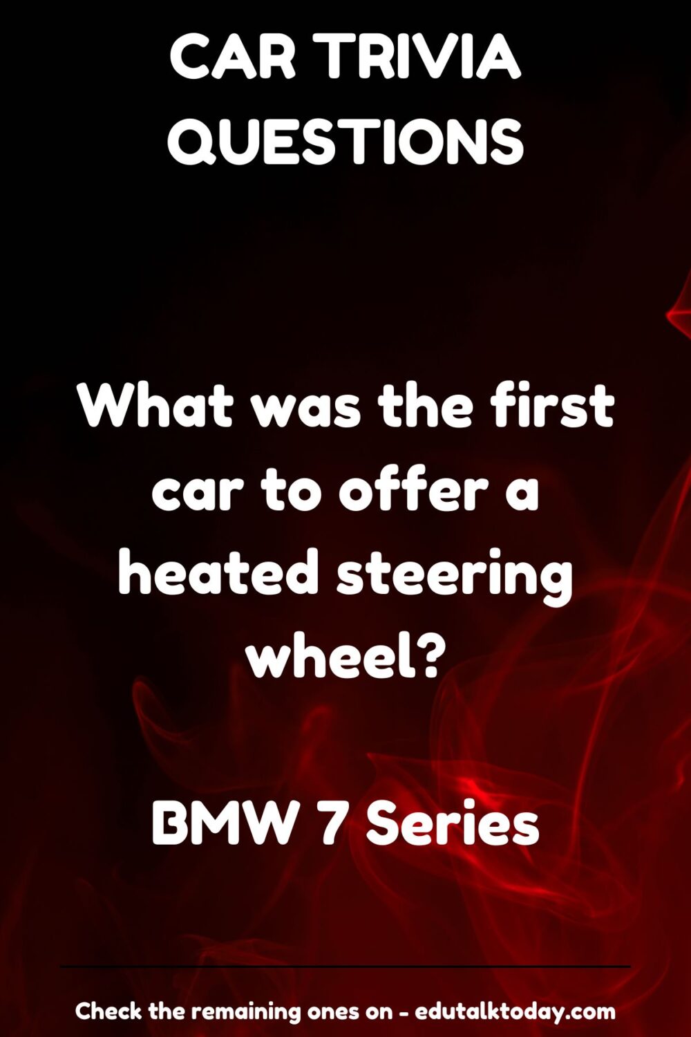 75 Car Trivia Questions