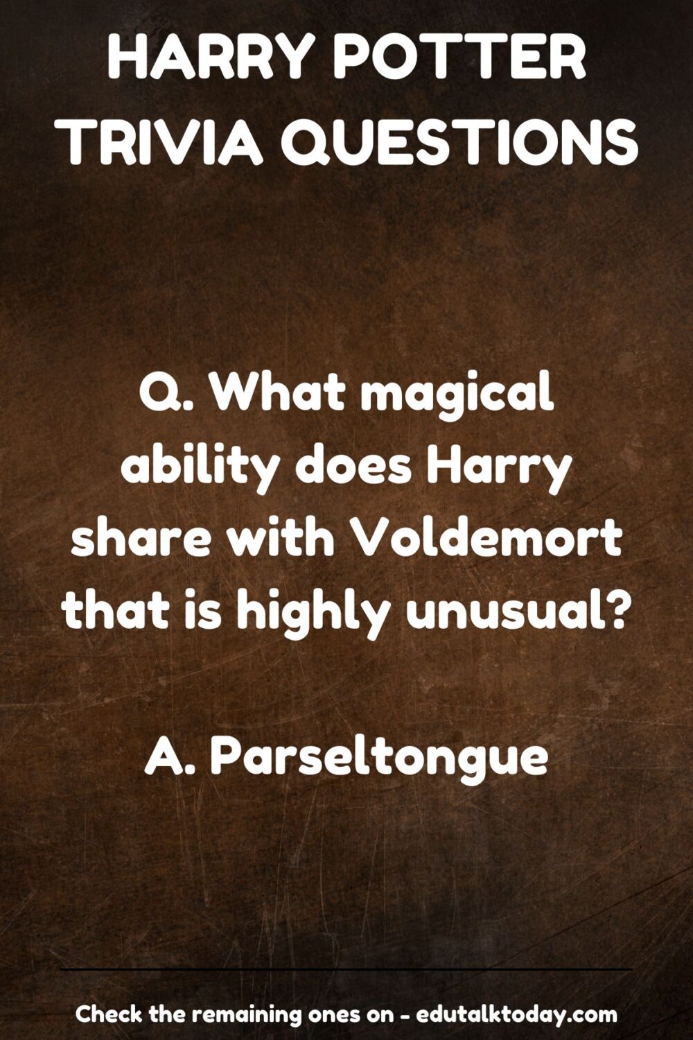 50 Harry Potter Trivia Questions