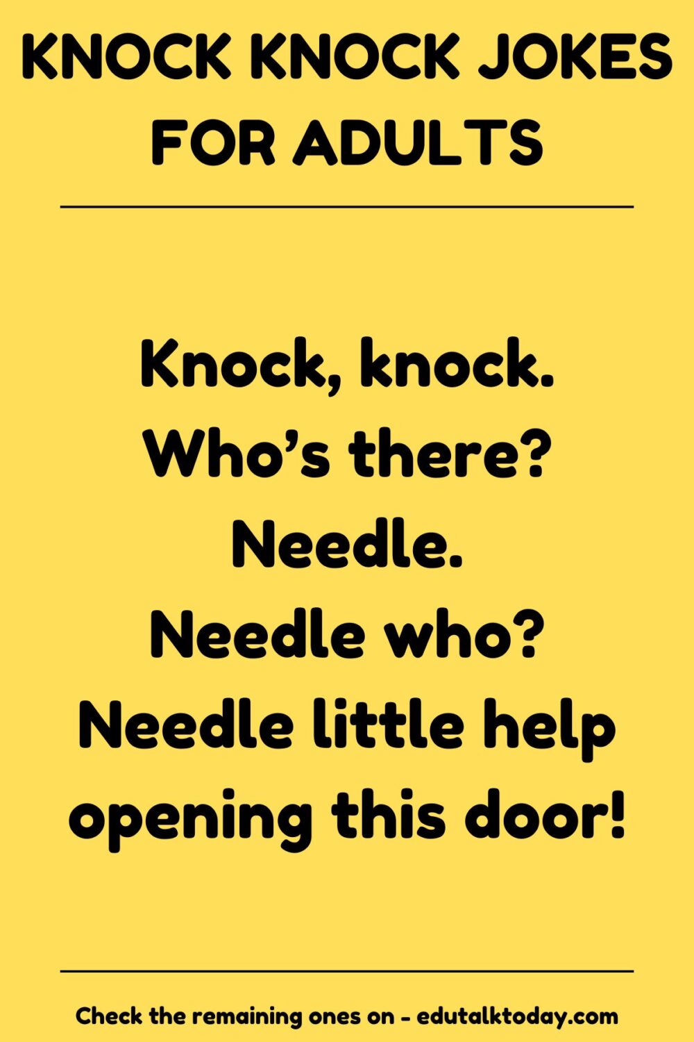 Knock Knock Jokes For Adults