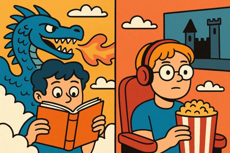 How Our Imagination While Reading Outperforms Special Effects While Watching A Movie