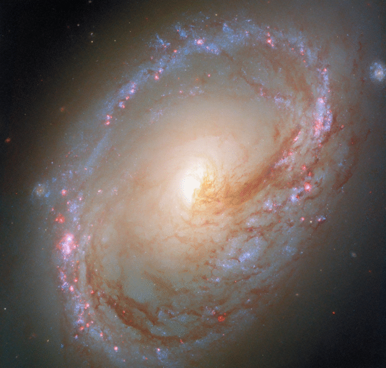 Hubble Reveals a Warped Spiral Galaxy Bursting With Young Stars