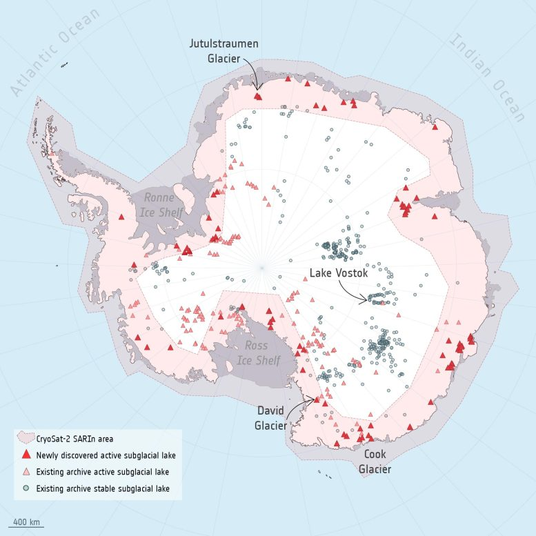 85 New Subglacial Lakes Discovered Beneath Antarctica