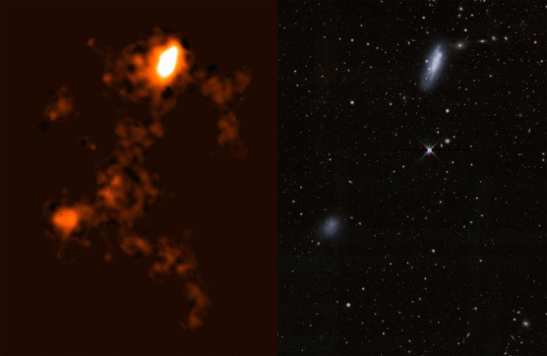 Astronomers Spot a Gigantic Hydrogen Gas Bridge Linking Two Dwarf Galaxies