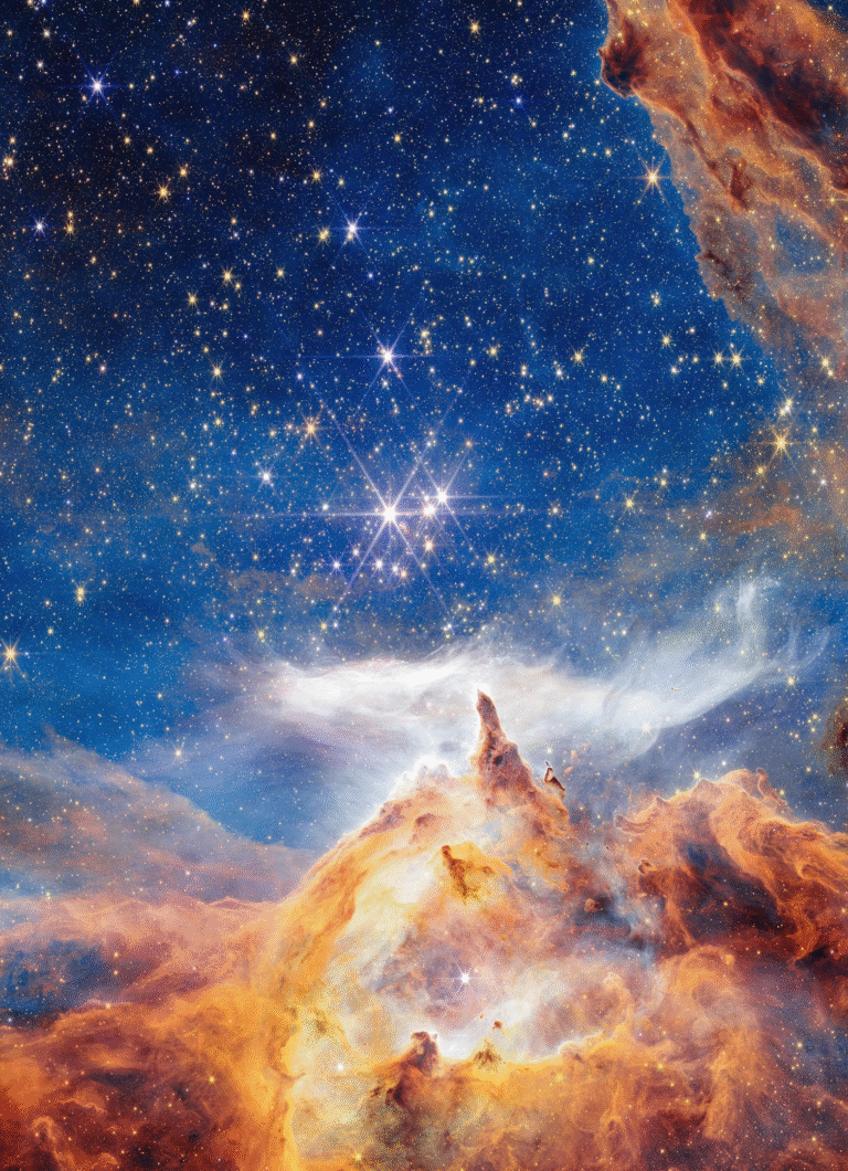 Webb Telescope Reveals Pismis 24, A Dazzling Young Star Cluster in the Lobster Nebula