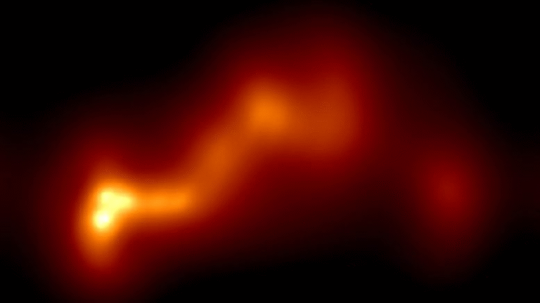 A New Look at Galaxy OJ 287 Reveals a Strange Ribbon-Like Plasma Jet