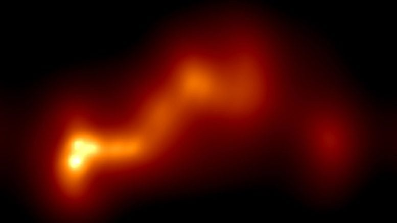A New Look at Galaxy OJ 287 Reveals a Strange Ribbon-Like Plasma Jet