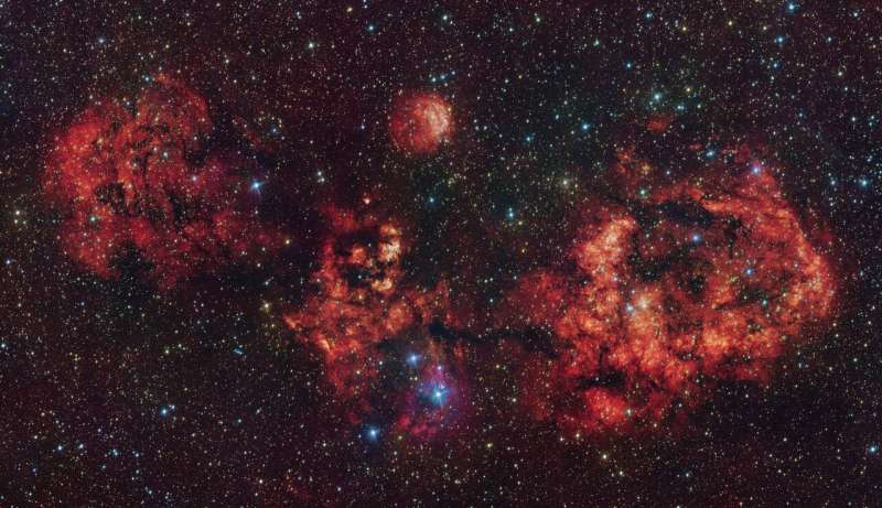 ESO’s VLT Survey Telescope Spots a Spooky Bat-Shaped Nebula Soaring 10,000 Light-Years Away